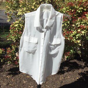 Lovers+Friends Sleeveless White Shirt